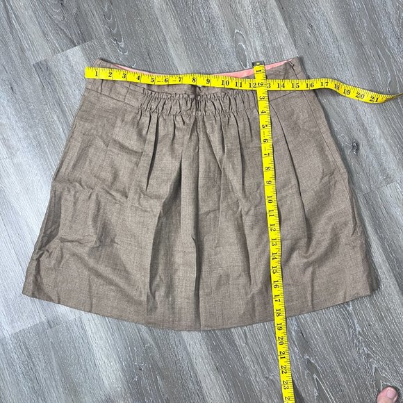 J. Crew A-Line Light Brown Solid Wool Skirt Size 6 - Picture 8 of 8